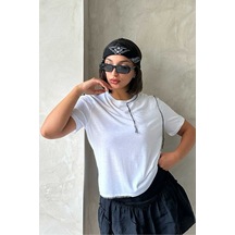 Verymoda Çoban Dikişli Tişört D2629 Beyaz