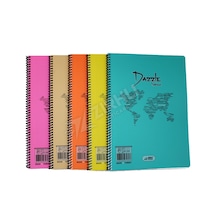 2 Adet Umut A4 72yp Pp Spiralli Dazzle Pastel Kareli Defter Çok Renkli