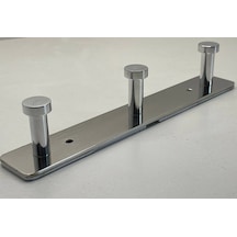 Askılık Yapışkanlı Ve Vidalı Mantar Üçlü Krom Çok Renkli