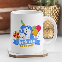 Kişiye Özel Isimli Tarihli Erkek Bebek & Çocuk Beyaz Kupa Bardak (296109636)