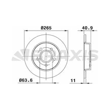 Ford Focus 2 Arka Fren Diski 2005-2012 Braxıs Ae0100 2adettir