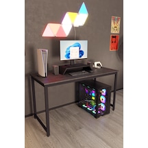 Siyah 140x60 Oyuncu Masası, Bilgisayar Masası, Gamer Masası, Gaming Masa, Metal Ayaklı Siyah