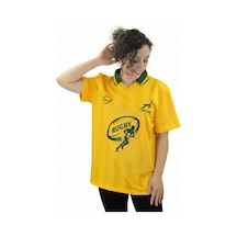 Urbantrendstore Rugby Tasarımlı Günlük Rahat Kullanım Casual Tişört Sarı Kısa Kol