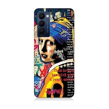 Tecno Camon 18 Uyumlu İnci Küpeli Kız Popart Desenli Silikon Kılıf