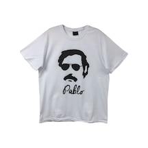 Stoned&Fame Unisex Beyaz Pablo Escobar T-shirt Beyaz