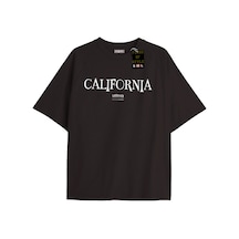 Flood Of Style Siyah Oversize T-shirt Calıfonia Özel Tasarım