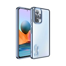 Redmi Note 10 Pro Kılıf Kamera Korumalı Logo Gösteren Klfs Omega Kapak - Sierra Mavi Sierra Mavi