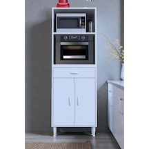 Eliusta Ora 48 Cm Derinlikte Beyaz Mutfak/kiler Dolabı 60x162,4x48 Cm 1 Çekmece 2 Kapak Modüler Dolap Beyaz