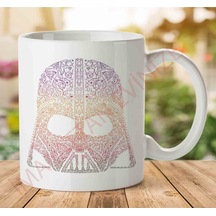 1-848 Darth Vader Neon Pattern Helmet Star Warsjpeg İki Tarafı Baskılı Kupa Bardak.jpg