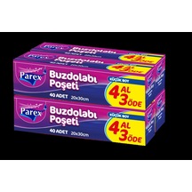 Parex Küçük Boy Buzdolabı Poşeti 40'lı 4 Paket 20 x 30 CM