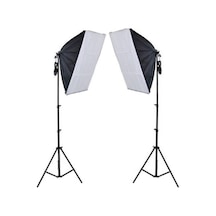 Video ve Fotoğraf için 50 x 70 CM Tek Duylu Softbox 2'li Sürekli Işık Seti