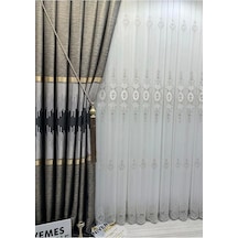 Amasra Ft614164 V-2503 Yeşil 1/3 Sık Pileli Fon Perde Apm