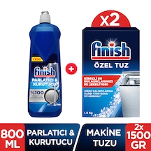 Finish Bulaşık Makinesi Özel Tuz 2 x 1500 Gr + Parlatıcı & Kurutucu 800 ml