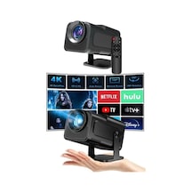 Projektör Siyah Android Taşınabilir Sinema Projeksiyon Wifi Destekli En Güncel Sürüm Akıllı Tkdytgs2dc5wv4ccanı