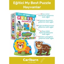 Özel Üretim Zeka Geliştirici Eğitici Çocuk El Göz Koordinasyonu My Best Puzzle Hayvanlar