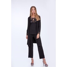 Bondy Ayça Pijama Sabahlık Takımı Siyah Bondy Ayça Pijama Sabahlık Takımı Siyah