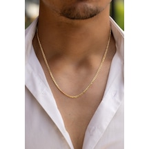 Uşaklıhafız 14 Ayar Altın Düz Tilki Kuyruğu Erkek Zincir 3.16 MM