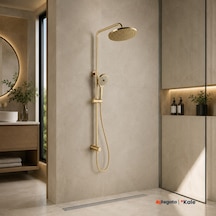 Kale Rain Yuvarlak Push Button Altın Duş Barı