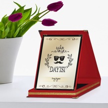 Kişiye Özel Yılın En İyi Dayısı Kırmızı Plaket Ödülü