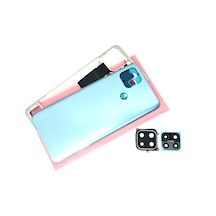Tkgz Oppo A15 A15s Full Kasa Arka Pil Kapağı Mavi