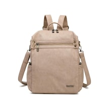 Smart Bags Yıkama Deri Sırt Askılı Kadın Çantası 21-k Barcelona 1909 Koyu Bej