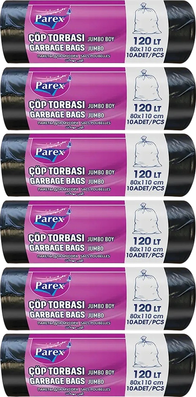 Professional 10'lu Çöp Torbası Jumbo Boy 80 X 110 Cm Altılı Paket
