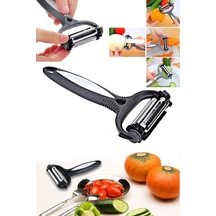 Soyacak Renkli Saplı 3 Başlı Çelik Oyacak Soyucu Doğrayıcı Beyaz Diğer