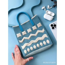 Bijou.studio Örgü Telefon Çantası Omuz Askılı Crossbody Yazlık 233965862 Açık Mavi