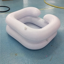 Srıwen 2020 Şişme Şampuan Havzası Küvet Engelliler İçin Taşınabilir Saç Yıkama Havzası Handikap Yatak Dinlenme Yardımı Yatalak Beyaz