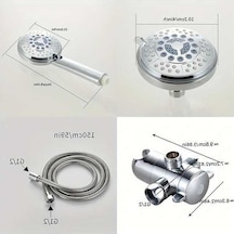 Fastbuy Dream011 Simli Takım Elbise Duş Başlığı Hortum Seti 3 Su Modu Banyo Aksesuarları Duş Ayırıcı Diğer