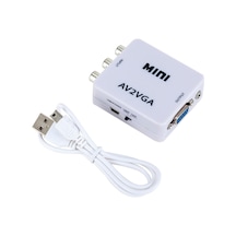 Samdoo Av'den Vga'ya Mini Video Dönüştürücü - Rca Girişli Hd Dönüşüm Kutusu