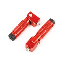 Tenfowee M3 Küçük Maymun Elektrikli Bisiklet İçin Katlanır Alüminyum Ayak Pedalları Kaymaz Tasarım, 8mm Uyumlu, Kırmızı