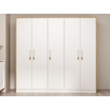 Mitra 5 Kapaklı Dolap - Beyaz/artisan Çok Renkli