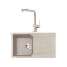 Franke Ubg 611-100 Granit Sahara Evye, Active Plus Doccia Sahara Armatür Bej