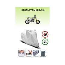 Gri Kilit Uyumlu Husqvarna Fs 450 Uyumlu Motosiklet Brandası Su Geçirmez