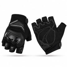 Moonrider Motosiklet Eldiveni Korumalı Unisex Yarım Parmak Eldiven En 13594 Sertifikalı Yazlık Nefes Alır Dokunmatik Uyumlu Kaydırmaz Koruyucu Motor Eldiveni Mr-g10 Siyah