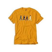 The Beatles Abbey Road Cartoon Sarı Tişört