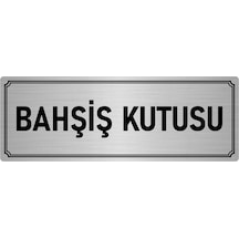 Metal Yönlendirme Levhası, Departman Kapı İsimliği Bahşiş Kutusu 7x20 cm Gümüş Renk