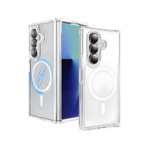 Samsung Galaxy Z Fold 7 İle Uyumlu Kamera Korumalı Magsafe Wireless Şarj Özellikli Airbag Tasarımlı Şeffaf Silikon