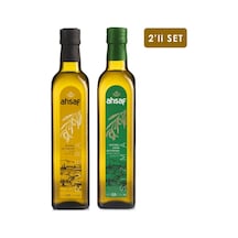 Ahsaf Riviera Zeytinyağı 500 ML Cam + Natürel Sızma Zeytinyağı 500 ML Cam