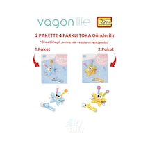 4'lü Saç Toka Seti Önce Birleştir,sonra Tak 2 Paket 4 Adet Gönderilir Yapı Toka Seti Ff 7115-7116