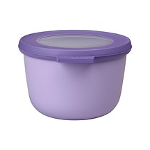 Multi Bowl Cirqula Round - Kapaklı Saklama Kabı - Buzdolabı, Mikrodalga Fırın Ve Saklama Kabı Olarak Hava Geçirmez Saklama Kutusu Olarak Uygundur - 500 Ml - Nordic Lilac