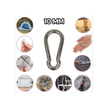10 Mm Yaylı Karabina Paslanmaz Çelik Çelik Kilit Dağcılık Kamp Malzemeleri Köpek Tasma