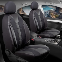 Honda Crx Lüx Deri Detaylı Oto Koltuk Kılıfı Ön Arka Takım Vista Siyah