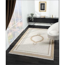 Çam Halı Crown Fl001s Krem Gold Klasik Desen Salon Halısı