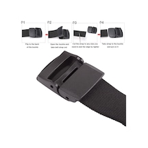 Evolite Outdoor Stretch Esnek Kemer 4 Cm Ayarlanabilir Unisex Siyah Haki