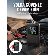 Şarjlı Araç Akü Takviyeli Hava Pompası Powerbank Özellikli Yeni Nesil Cn