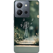 Vivo Y36 Uyumlu Neon Kız Çocugu Baskılı Silikon Kılıf Renkli