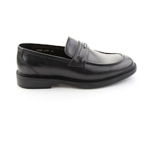 Siyah Antik Hakiki Deri Erkek Loafer Ayakkabı E01648629041