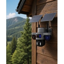Güneş Enerjili Arıcı Kamerası 4g Sım Kartlı 9mp 3 Lens Yayla Güvenlik Kamerası 2 Yıl li Mh-hs7085-5896